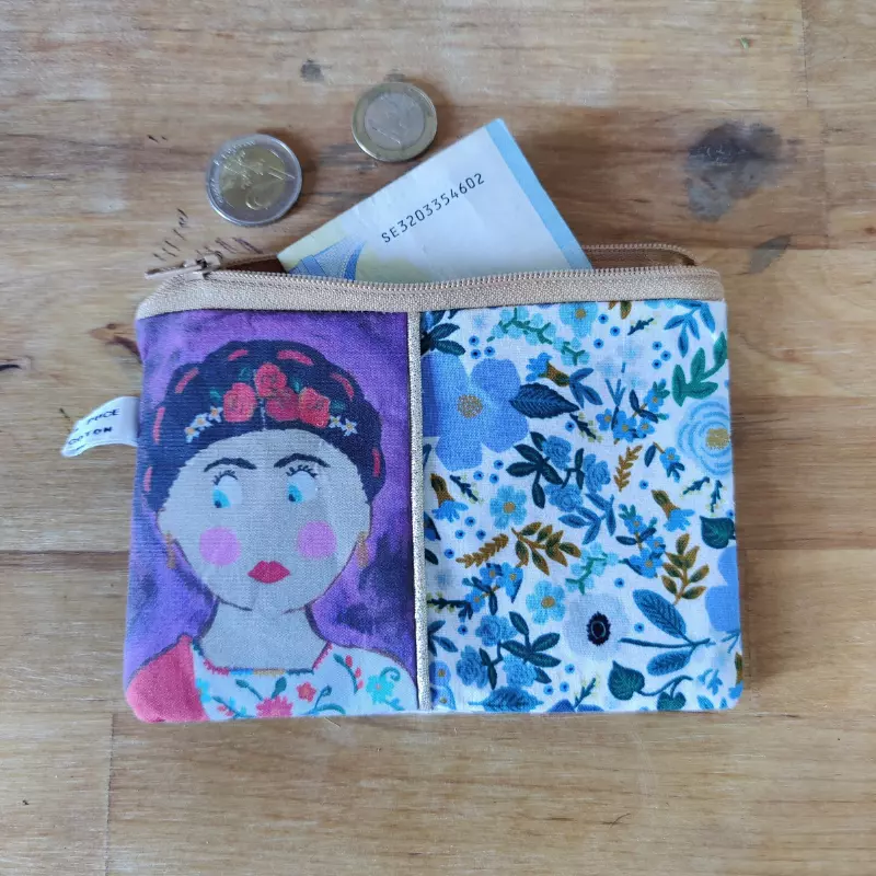 porte-monnaie Frida Kalho d'aprés Béné la Puce