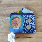 Porte-monnaie Alice au pays des merveilles avec du liberty
