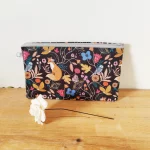 Trousse vintage avec des renards et des oiseaux